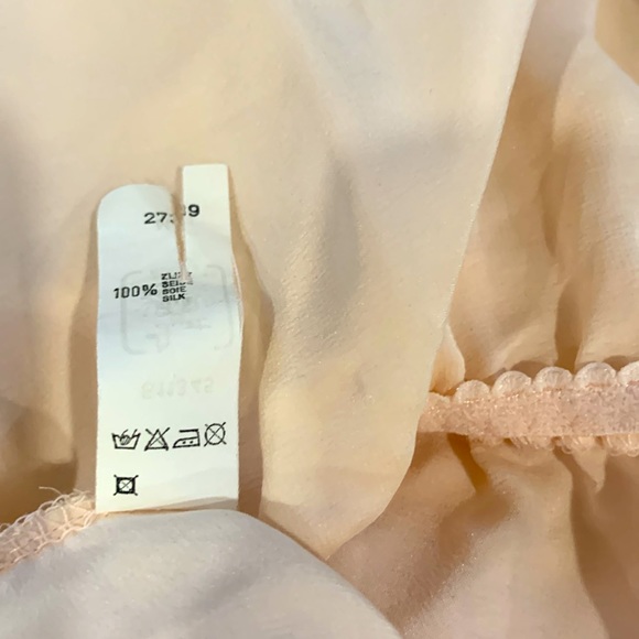 Duet silk charmeuse blush camisole body suit with lace trim - Picture 5 of 6